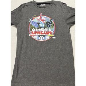 AEW Kenny OMEGA T-Shirt All Elite‎ Wrestling Pro Wrestling Tee Gray Men's Size M